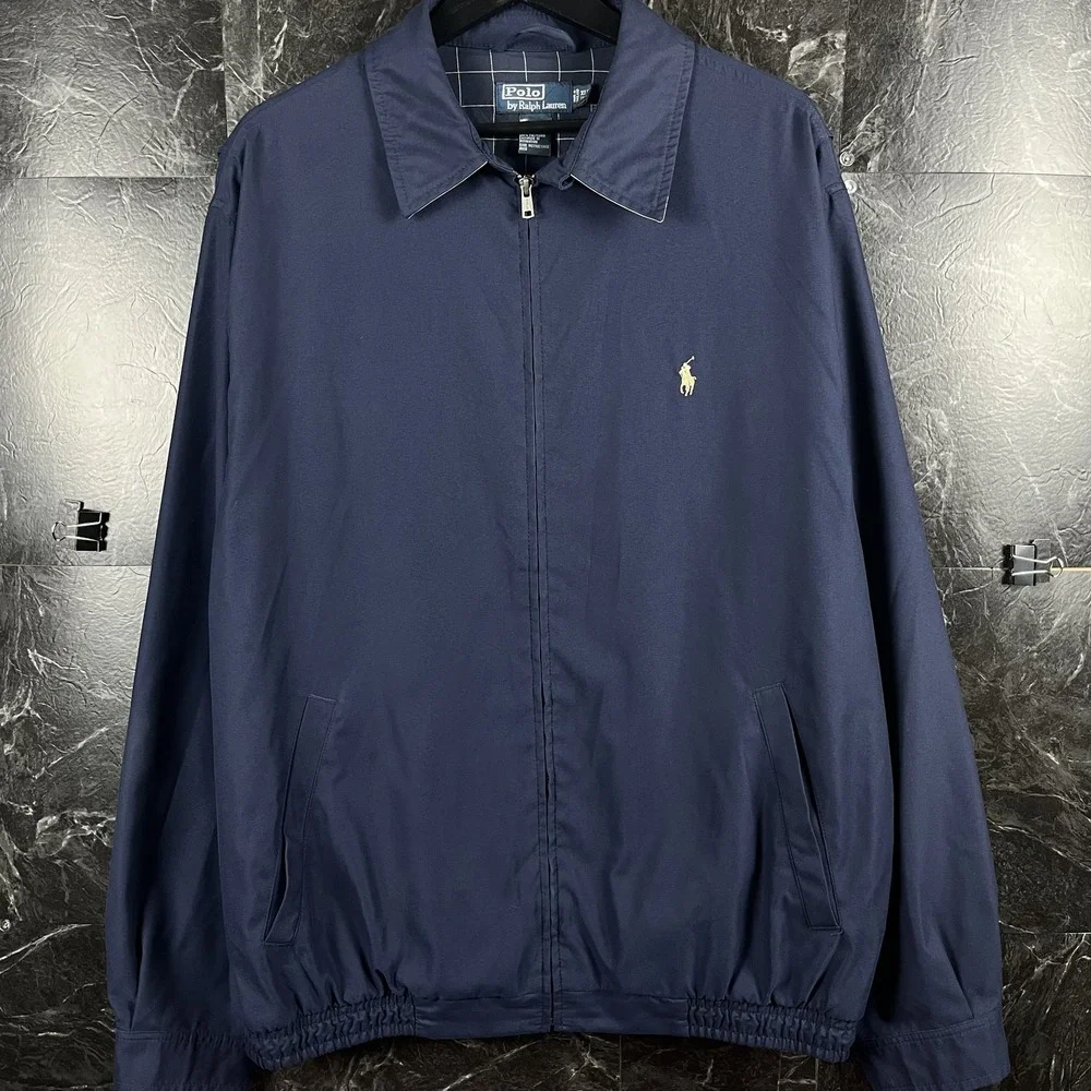 Polo Ralph Lauren Men's Navy Bi Wind Harrington Jacket XL